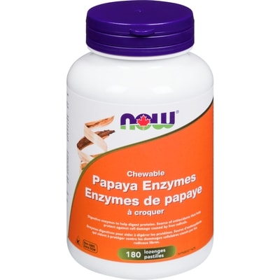 Now Papaya Enzymes Chewable 180 ea, $0.09/1ea