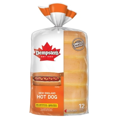 Dempster Hot Dog Buns 540 g, $0.78/100g