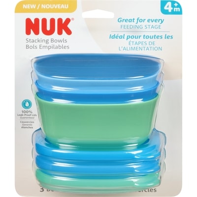 Nuk Stacking Bowls 4m+ 3 ea, $2.83/1ea