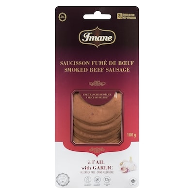 Imane With Garlic Smoked Beef Sausage 100 g, $5.00/100g