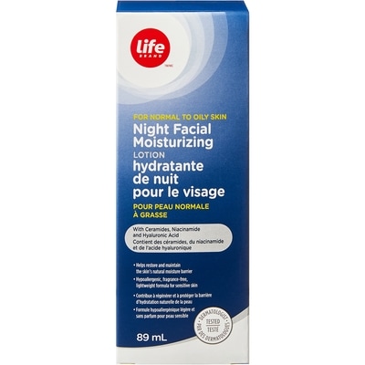 Life Brand Normal to Oily Skin Night Facial Moisturizing Lotion 89 ml, $6.73/100ml