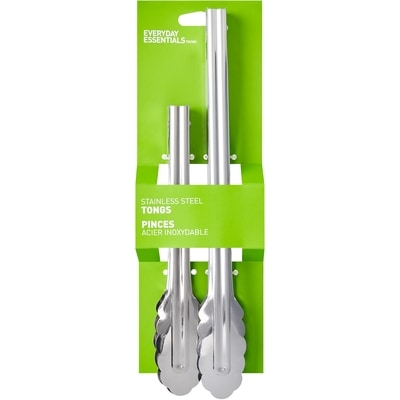 Everyday Essentials Stainless Steel Tongs, Set of 2 2x1.0 ea, $2.75/1ea