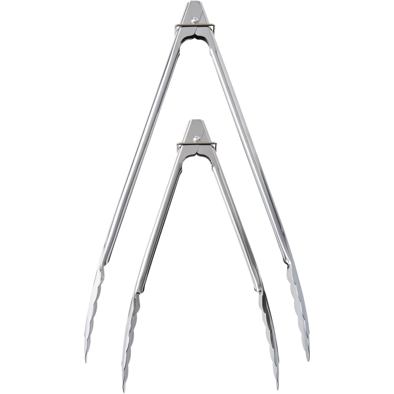 Stainless Steel Tongs, Set of 2