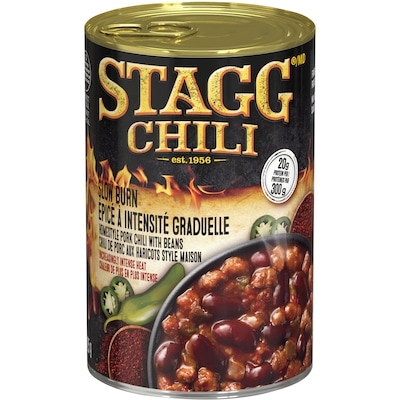 Stagg Épicé à intensité graduelle chili de porc aux haricots style maison 425 g, 0,94 $/100g