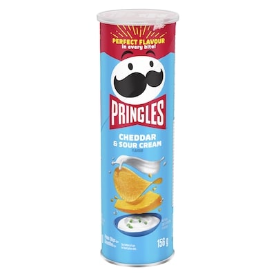 Pringles Cheddar & Sour Cream Flavour Potato Chips 156 g, $2.24/100g