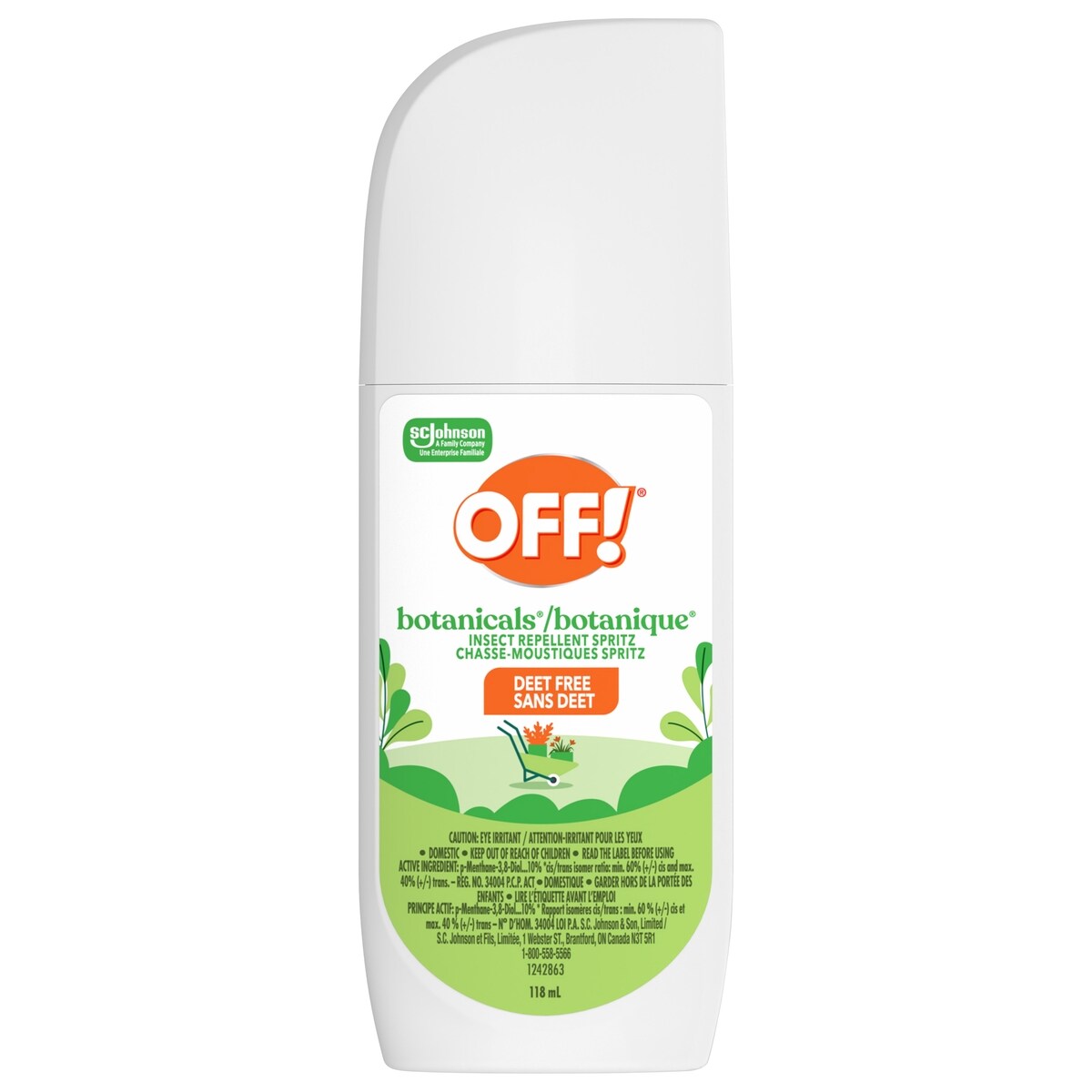 OFF Botanicals Insect and Mosquito Repellent Pump Spray, Deet Free Plant-based