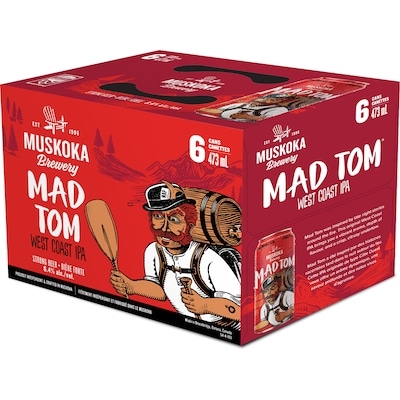 Muskoka Mad Tom West Coast IPA (ID required at pick-up) 6x473.0 ml, $0.79/100ml