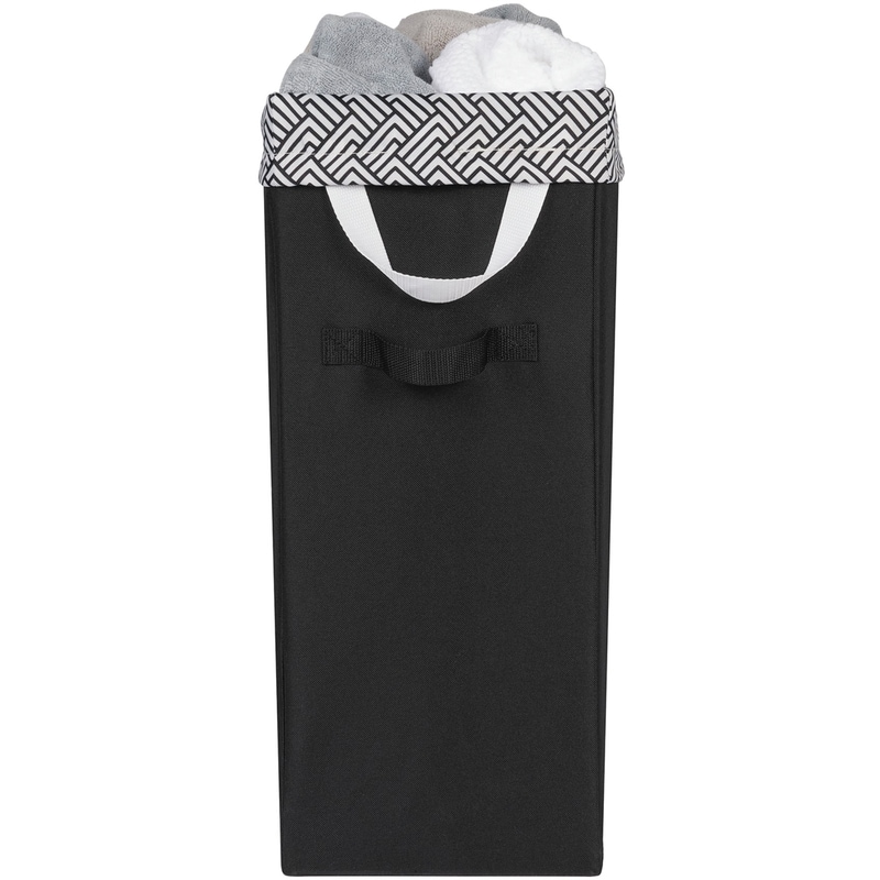 Laundry Hamper, Skinny, Black