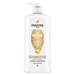 Pantene Shampoo, Pro V Daily Moisture Renewal for All Hair Types, Color Safe, with pump 530 ml, $1.79/100ml
