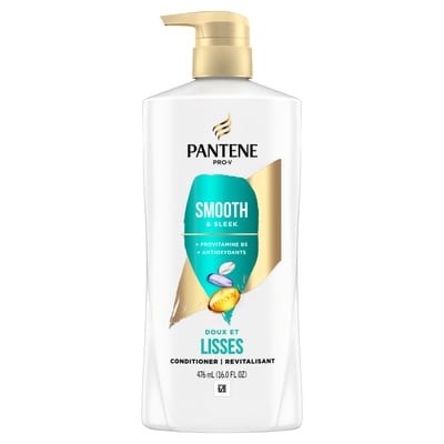 Pantene Conditioner, Smooth and Sleek, Fights Frizz, Safe for Color Treated Hair, Paraben Free 476 ml, $1.99/100ml