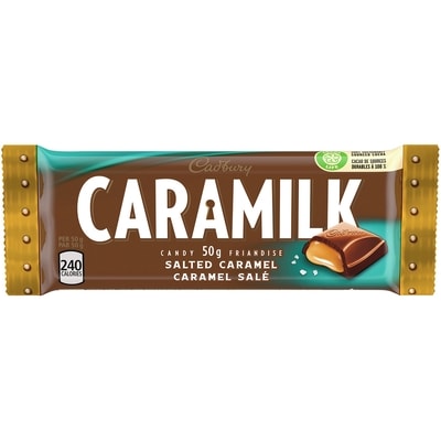 Caramilk CARAMILK Caramel salé, cacao 100% durable (Paquet de 24) 24x50.0 g, 3,00 $/100g