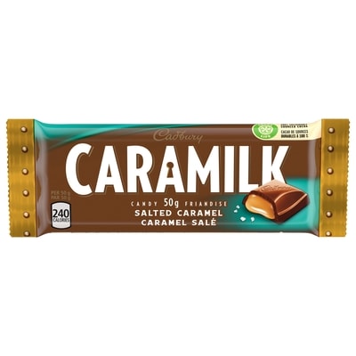 Cadbury CARAMILK Salted Caramel Chocolatey Candy Bar, 100% sustainably sourced cocoa 50 g, $2.00/100g