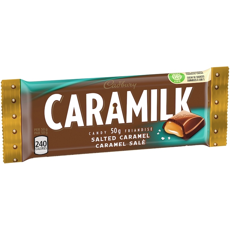 CARAMILK Salted Caramel Chocolatey Candy Bar, 100% sustainably sourced cocoa