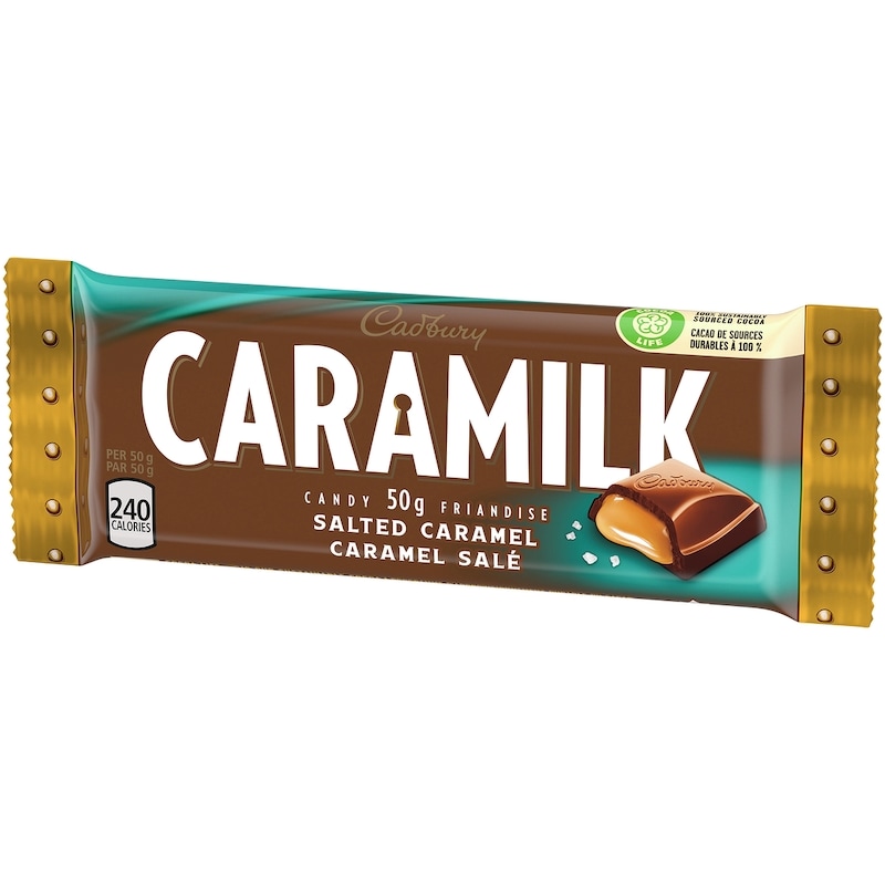 CARAMILK Salted Caramel Chocolatey Candy Bar, 100% sustainably sourced cocoa