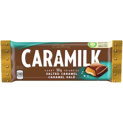 Cadbury CARAMILK Caramel salé, cacao 100% durable 50 g, 3,98 $/100g