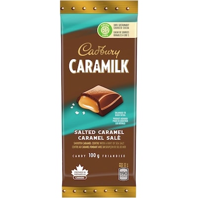Cadbury CARAMILK Salted Caramel, Chocolatey Candy Bars, 100% sustainably sourced cocoa 100 g, $3.99/100g