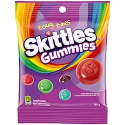 Skittles Baies sauvages, bonbons gélifiés, sac 165 g, 1,82 $/100g
