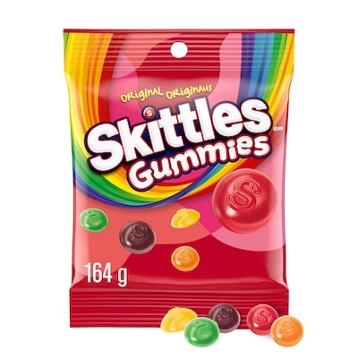 Skittles Originaux, bonbons gélifiés, sac 164 g, 1,83 $/100g