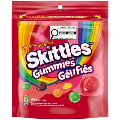 Skittles Original Gummy Candy, Sharing Bag 280 g, $2.32/100g