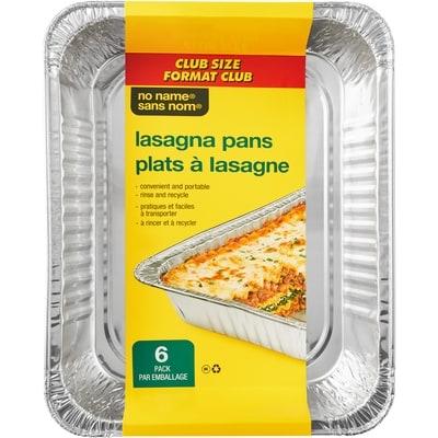Sans Nom Plats à lasagne 6 ea, 2,17 $/1ch