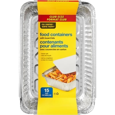 Sans Nom Contenants pour aliments avec couvercles en carton, emballage par 15 15 ea, 0,73 $/1ch