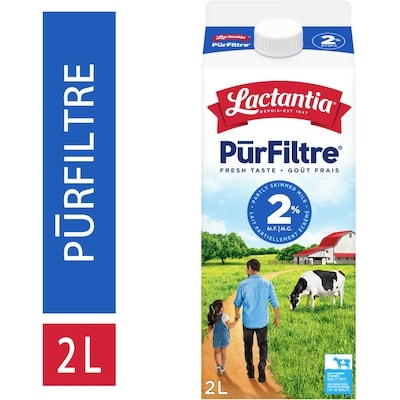 Lactantia PūrFiltre Milk 2% Partly Skimmed 2 l, $0.27/100ml