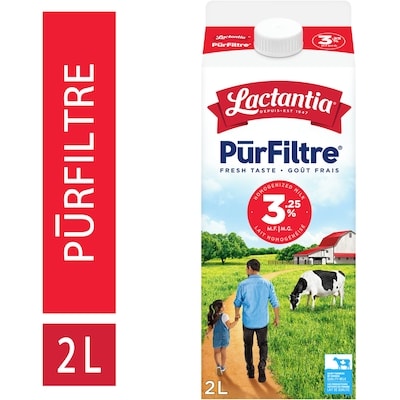 Lactantia PūrFiltre Milk 3.25% Homogenized 2 l, $0.28/100ml
