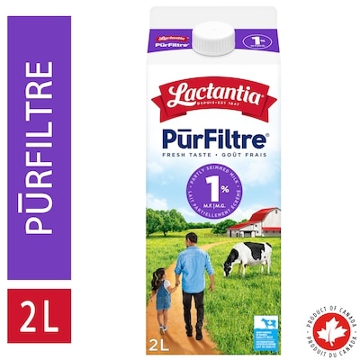 Lactantia Purfiltre Partially Skimmed Milk 1% 2 l, $0.27/100ml
