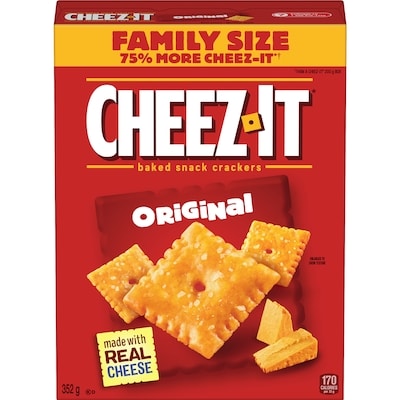 Kelloggs Cheez-It Baked Snack Crackers Original 352 g, $1.42/100g