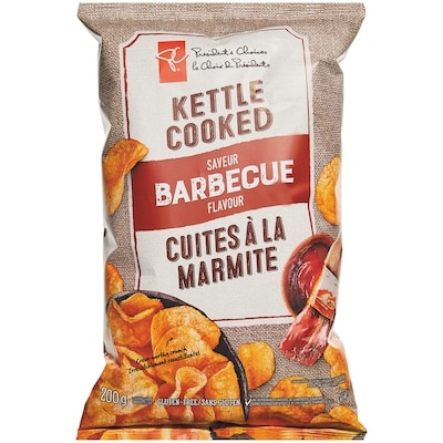 President's Choice Barbecue Flavour Kettle Cooked Chips 200 g, $1.50/100g