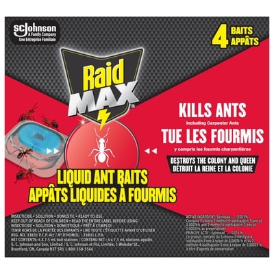 Raid Max Liquid Ant Killer Baits and Trap 4 Traps 4x1.0 ea, $2.13/1ea