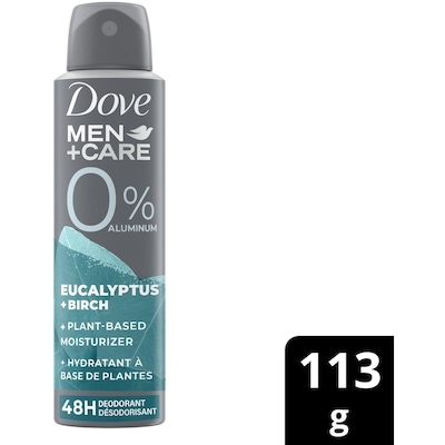 Dove Désodorisant en vaporisateur 0% aluminium Men+Care Eucalyptus + Birch 113 g, 9,28 $/100g