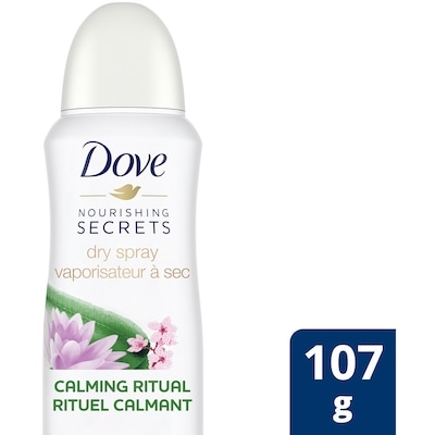 Dove Secrets Dry Spray Antiperspirant Deodorant For Women Water Lily & Cherry Blossom 107 g, $9.34/100g