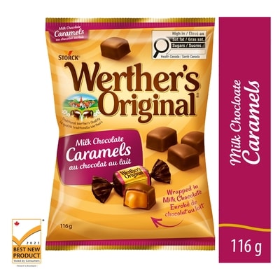 Werther’s Original Caramels au chocolate au lait 116 g, 2,59 $/100g