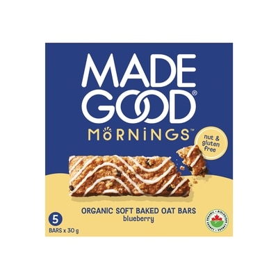 Made Good Mornings Blueberry Soft Baked Oat Bars 5pk 150 g, $2.66/100g