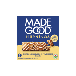 Made Good Barres moelleauses à l'avoine Saveur de bleuets Boîte de 5 barres 150 g, 2,67 $/100g