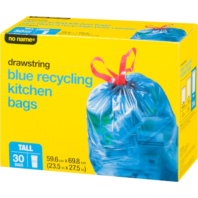 Drawstring Tall 42.5 L Blue Recycling Kitchen Bags
