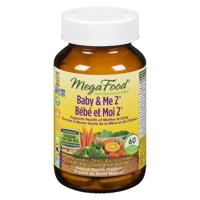 MegaFood Baby & Me 2 Tablets With Brown Rice, Carrots, Broccoli & Oranges 60 ea, $1.33/1ea