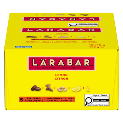 Larabar Gluten Free Bar, Lemon, 16/pack 16x45.0 g, $3.06/100g