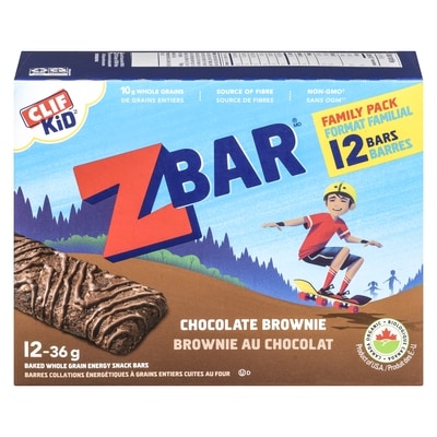 CLIF Zbar Chocolate Brownie Baked Whole Grain Energy Snack Bars, 12-Pack 432 g, $3.93/100g