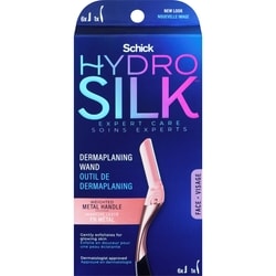 Hydro Silk Dermaplaning Wand, Professional Style, 1 Handle and 6 Refills