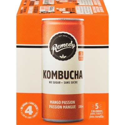 Remedy Kombucha, Mango Passion 4x330.0 ml, $0.68/100ml