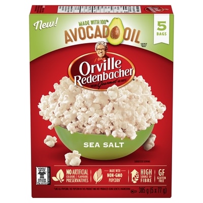 Orville Popcorn, Avocado Oil and Sea Salt 385 g, $1.56/100g