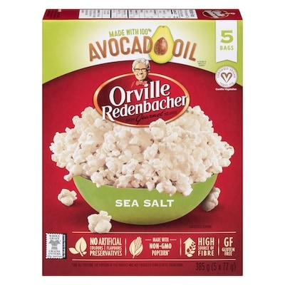 Orville Avocado Oil Microwave Popcorn 385 g, $1.04/100g