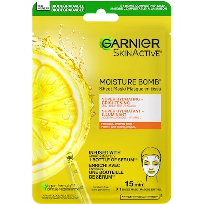 Garnier Moisture Bomb Sheet Mask Super Hydrating + Brightening 1 ea, $4.04/1ea
