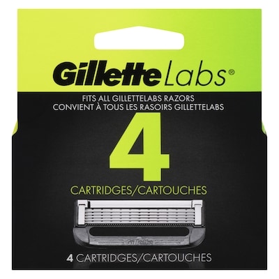 Gillette Labs Razor Blade Refills, Compatible with Labs with Exfoliating Bar and Heated Razor, 4 Refills 4 ea, $10.00/1ea
