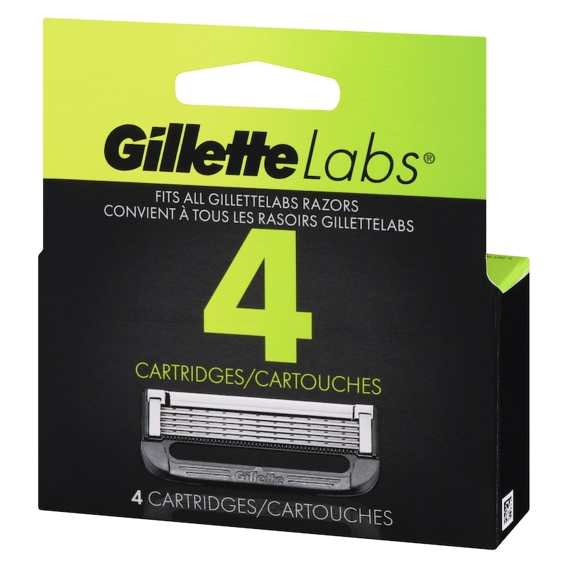 Labs Razor Blade Refills, Compatible with Labs with Exfoliating Bar and Heated Razor, 4 Refills