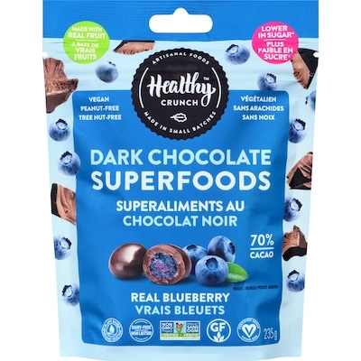 Healthy Crunch Vrais Bleuets Superaliments Au Chocolat Noir 235 g, 4,68 $/100g
