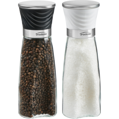 Trudeau Black and White Mill sets 1 ea, $35.00/1ea