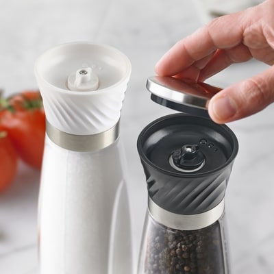 8 inches wave mills set black and white filled